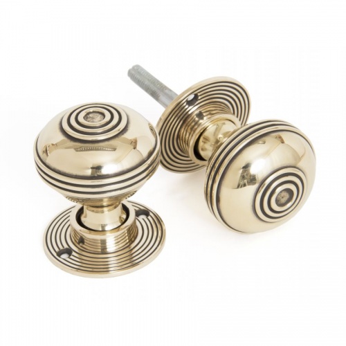 Aged Brass Prestbury Mortice/Rim Knob Set